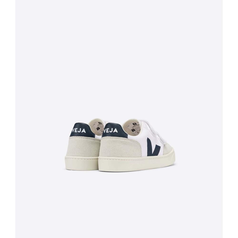 Kids' Veja V-12 CANVAS Sneakers White | SG 884DFM